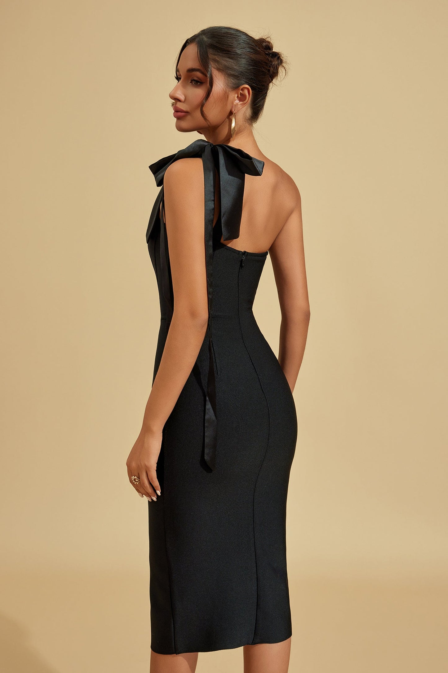 Laurence Midnight Fiyonklu Midi Elbise