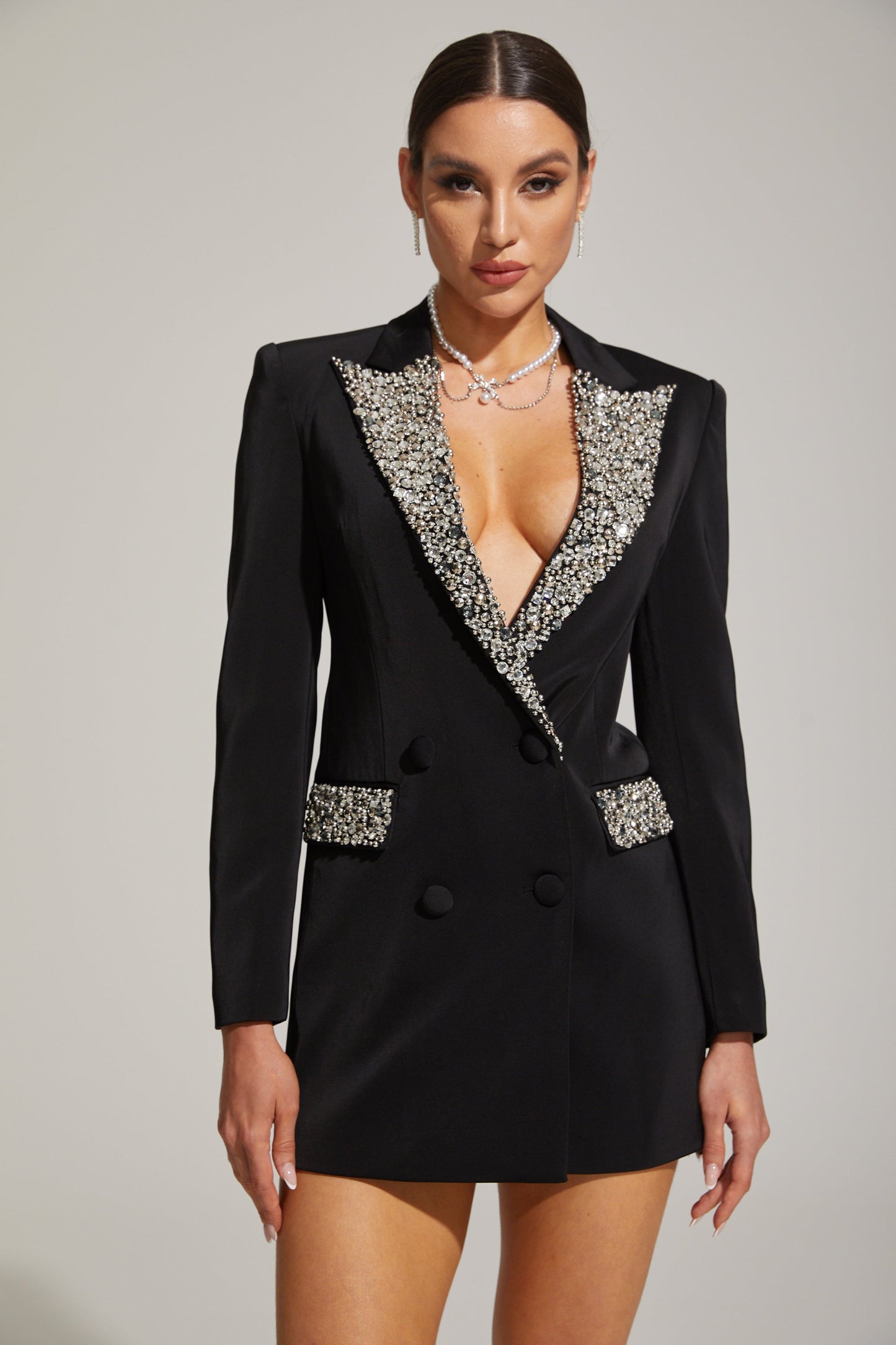 Josephine Süslemeli Çift Yaka Blazer