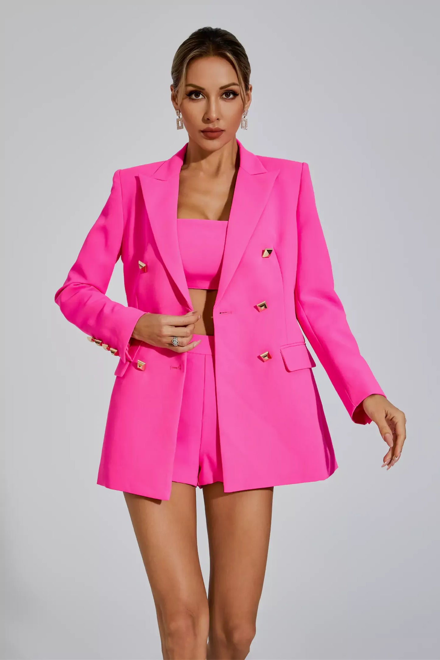 Adalee Pembe Blazer Takımı