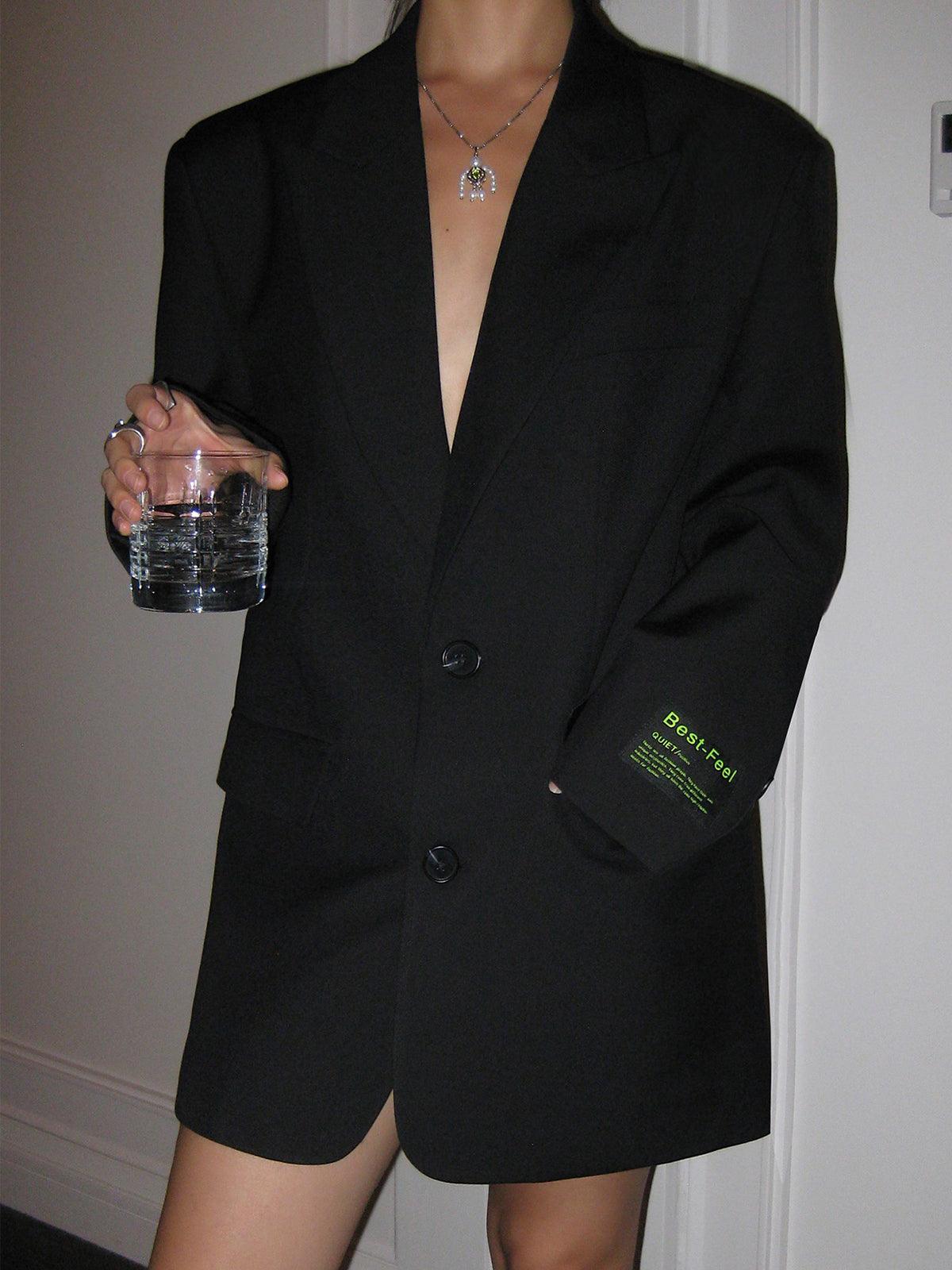 Antrasit Oversize Blazer Ceket