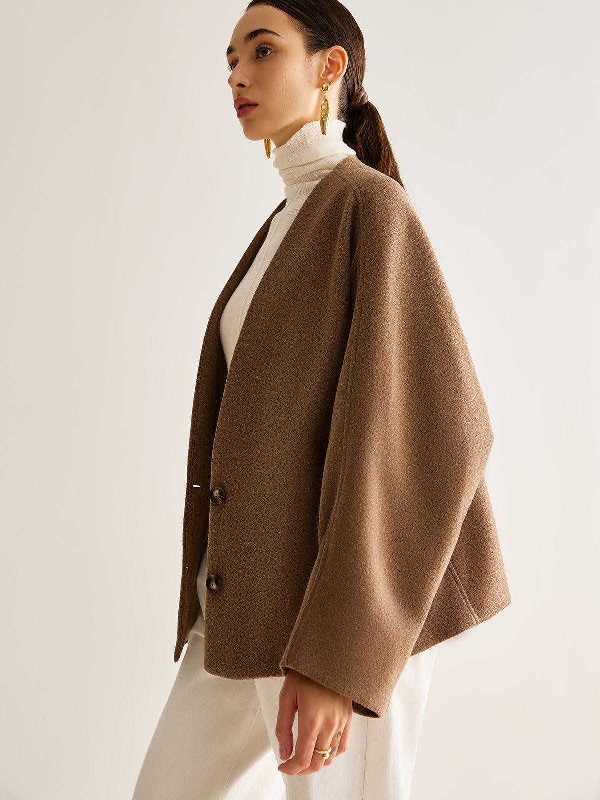 Mocha Essence Wool Ceket