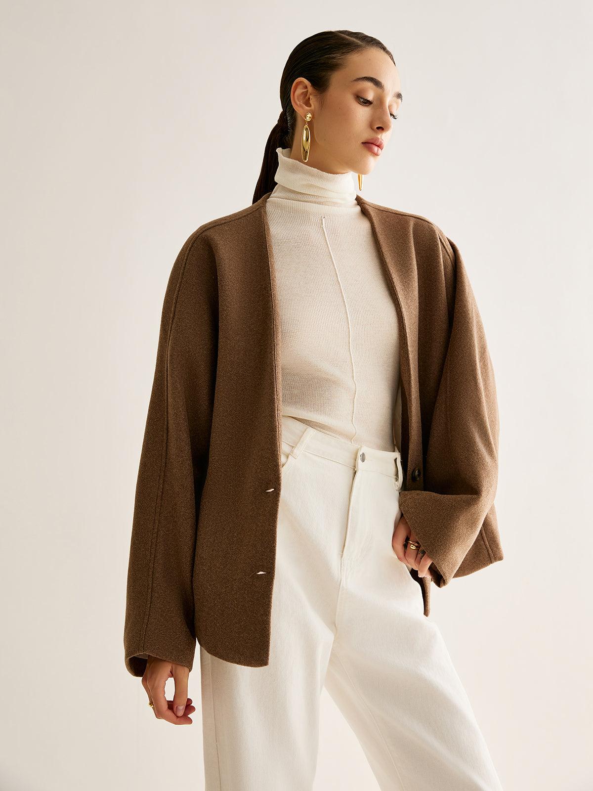 Mocha Essence Wool Ceket