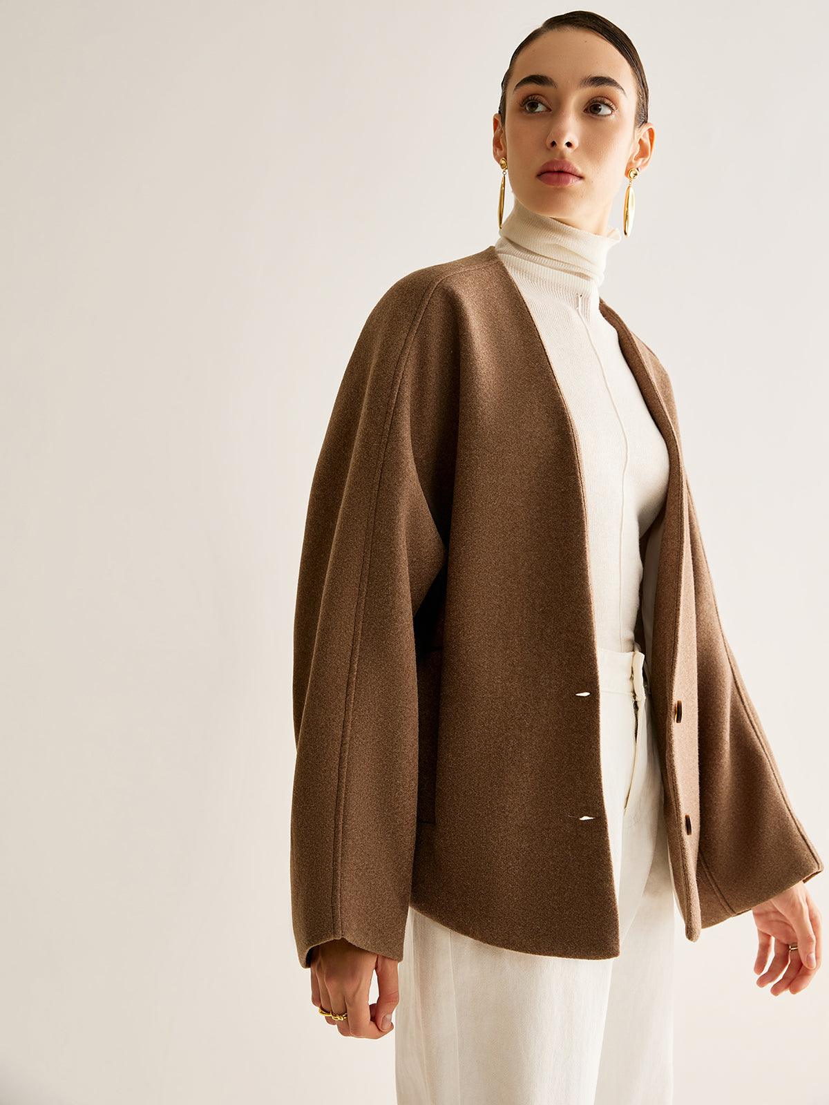 Mocha Essence Wool Ceket
