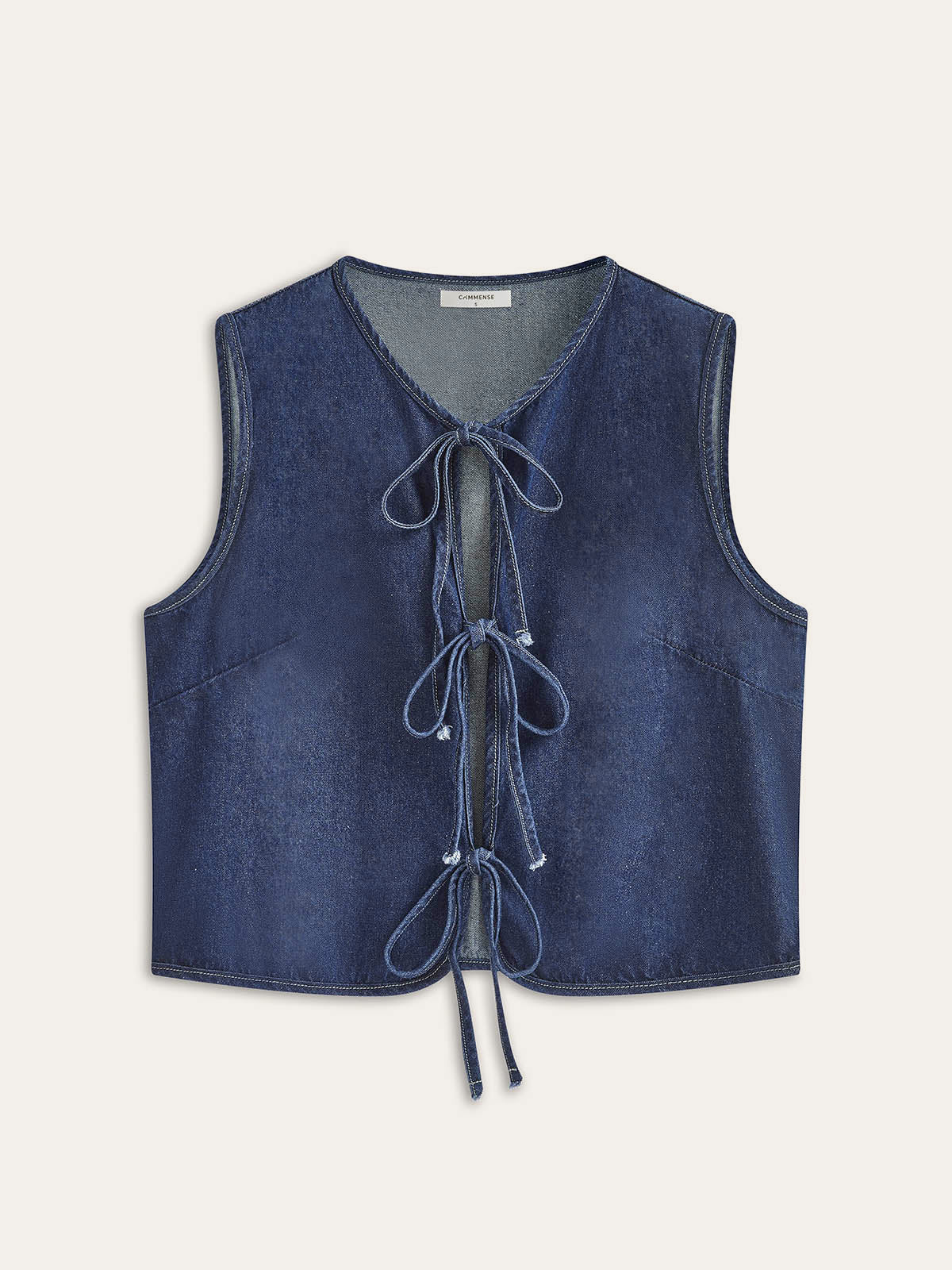 Vintage Denim Kravat Yelek