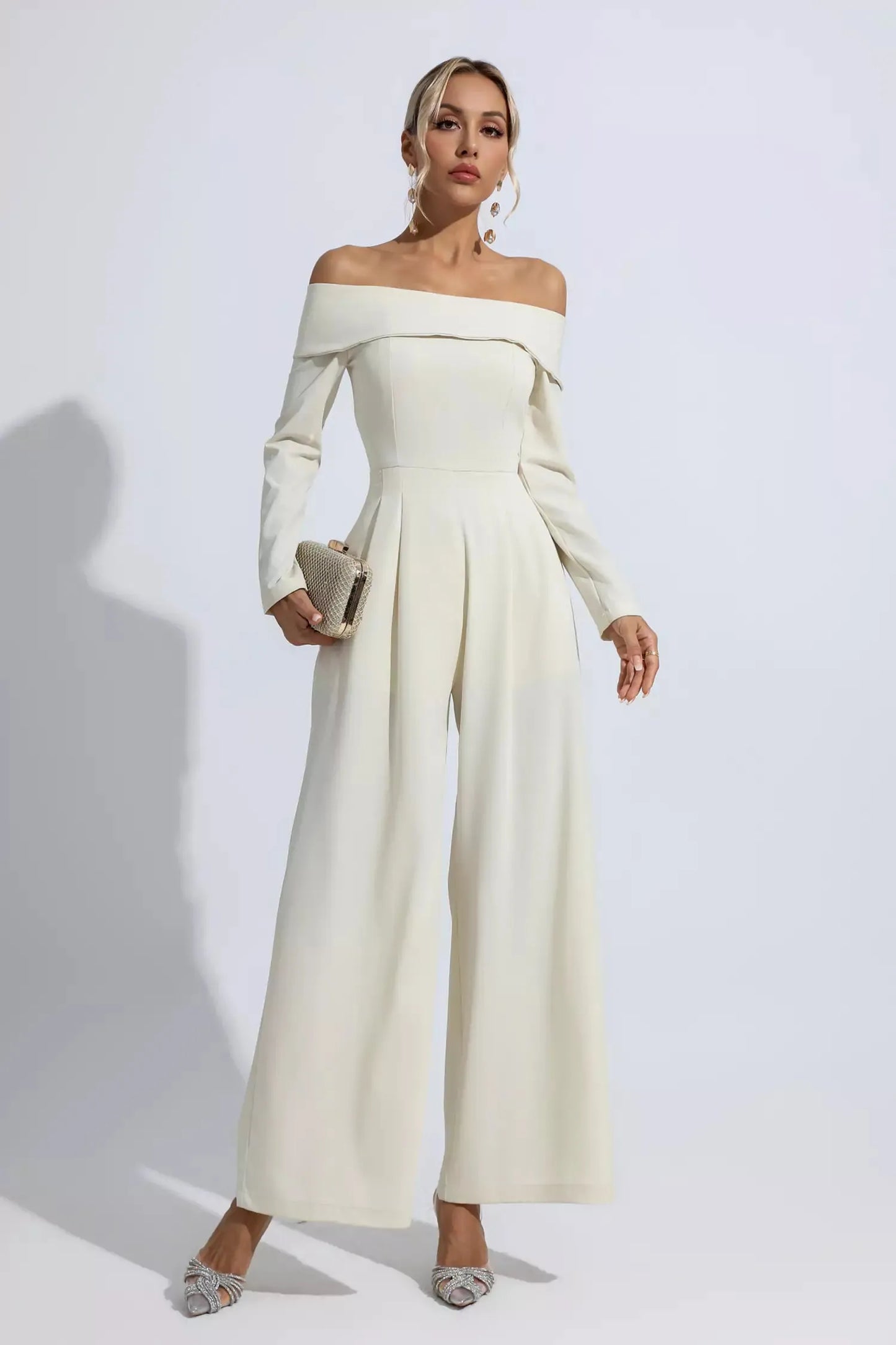 Cassidy Kayısı Omuzdan Askılı Drape Tulum