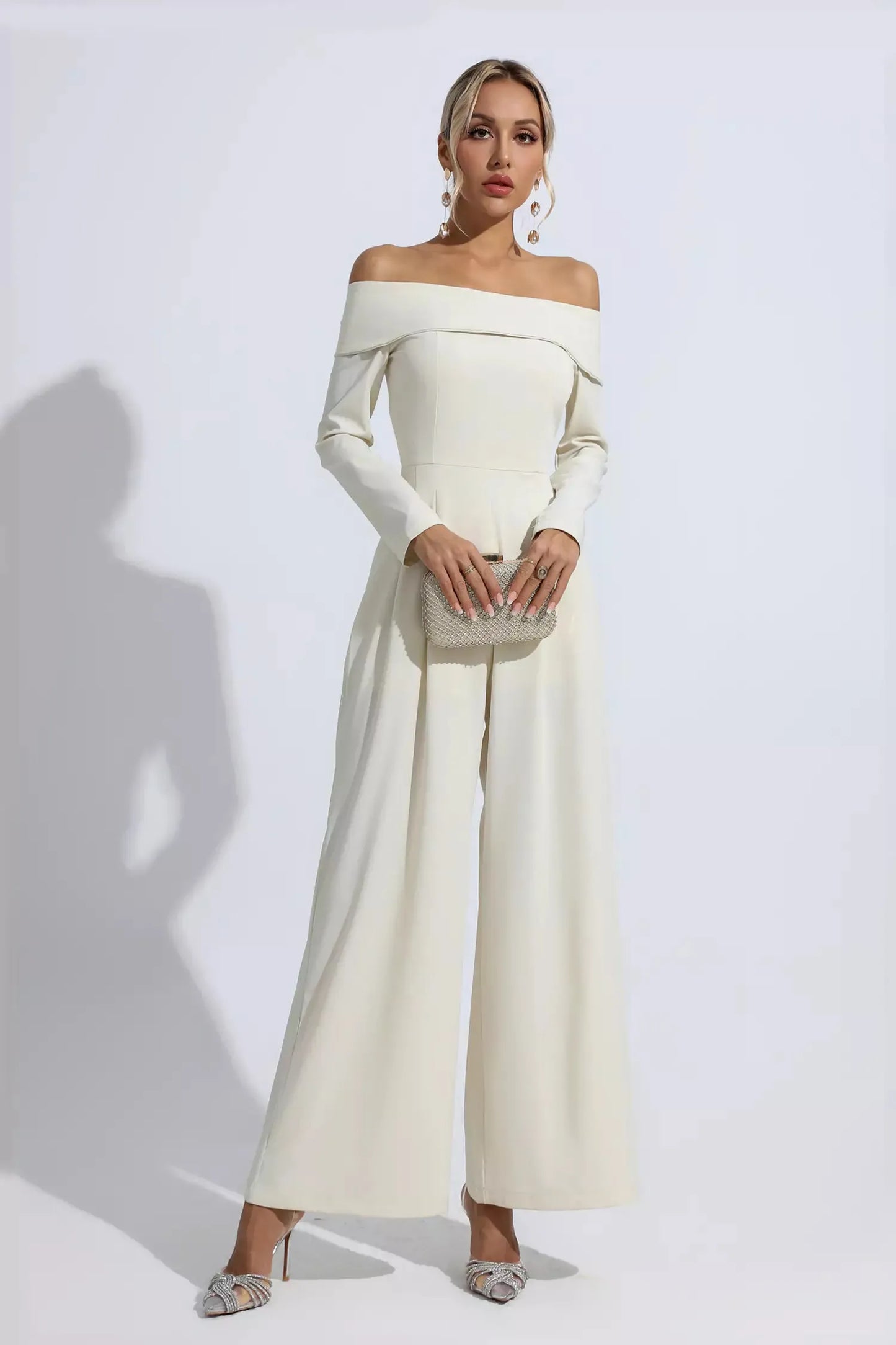 Cassidy Kayısı Omuzdan Askılı Drape Tulum