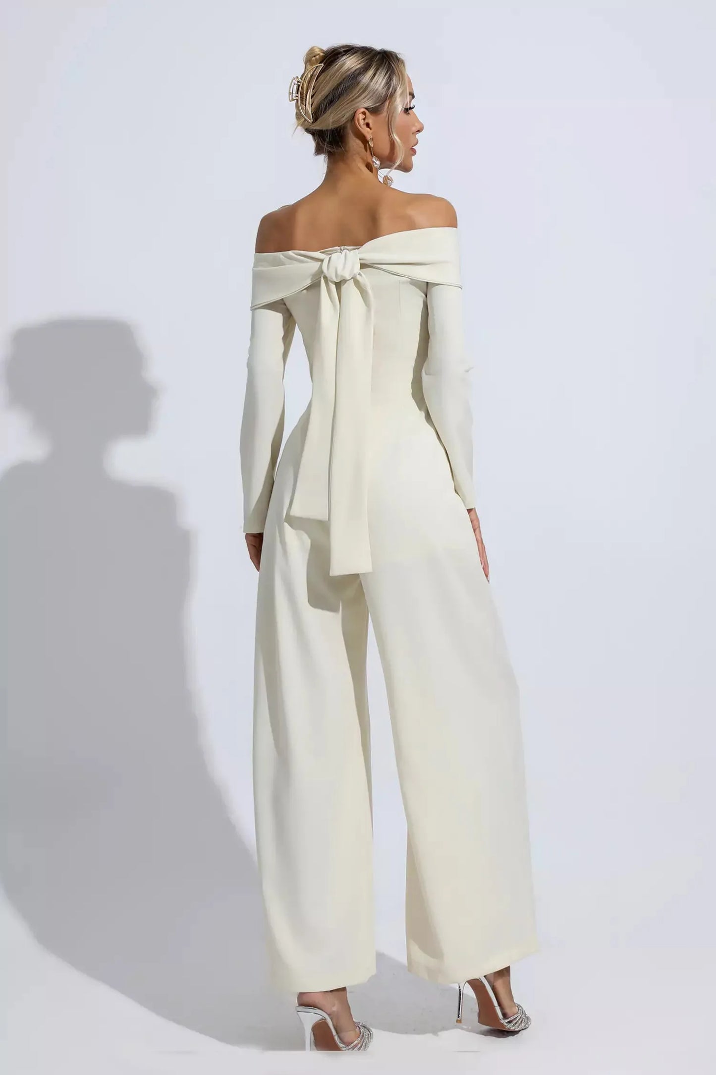 Cassidy Kayısı Omuzdan Askılı Drape Tulum