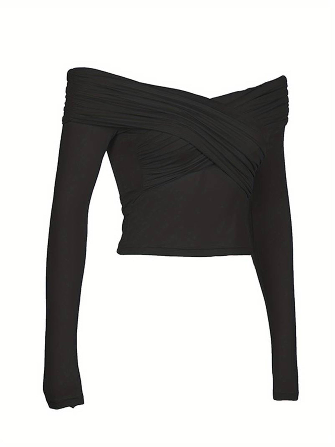 Siyah Off-Shoulder Fit Body