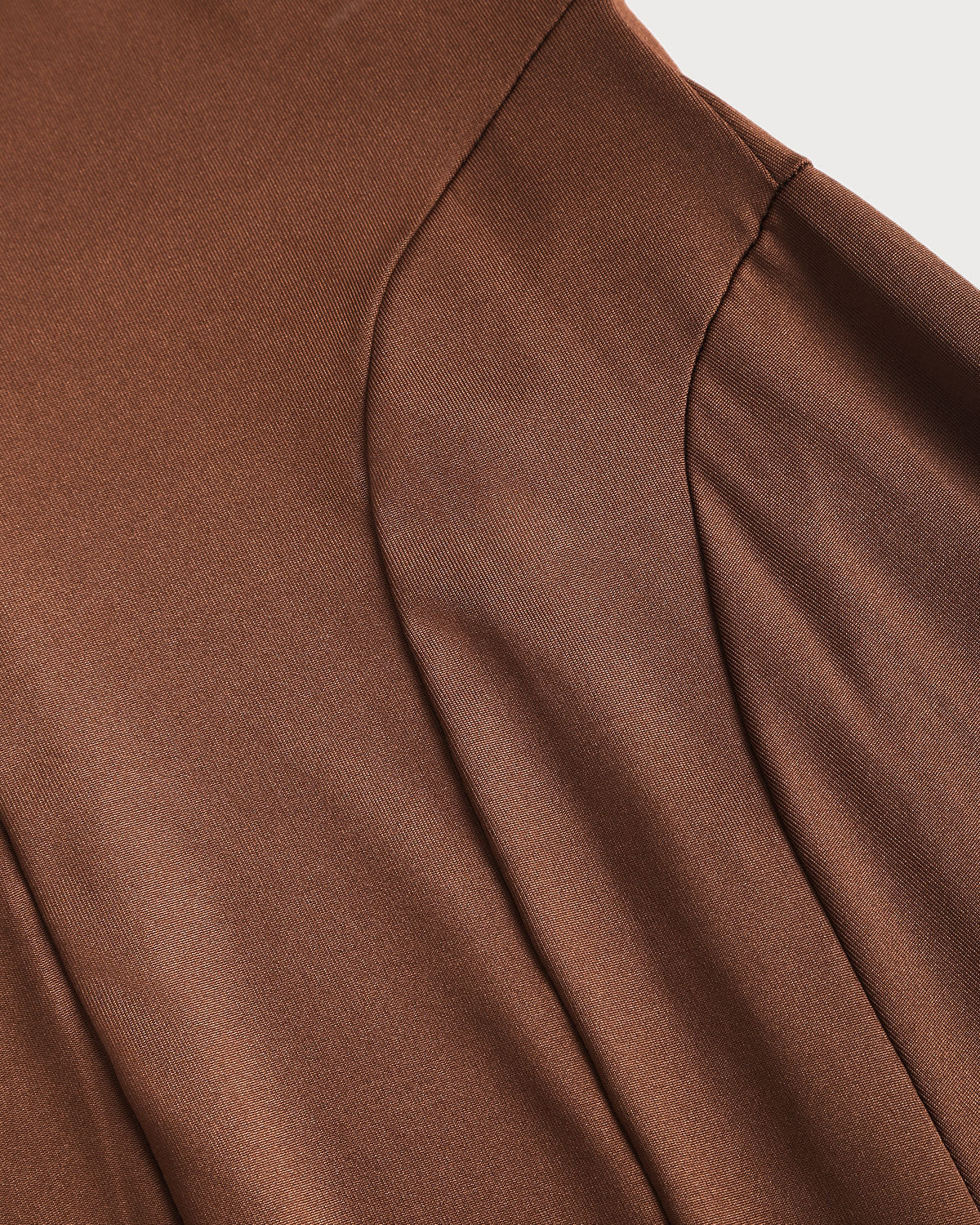 Brown Asymmetrical A-Line Maxi Dress
