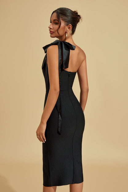 Laurence Midnight Fiyonklu Midi Elbise