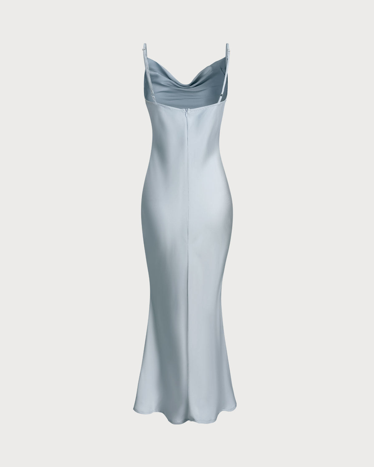Grey Satin Slip Maxi Dress