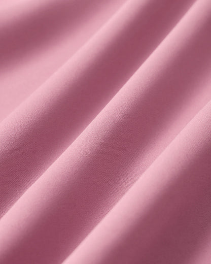 Pembe Kare Yakalı Mini Elbise