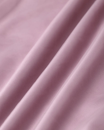 Pembe File Dökümlü Midi Elbise
