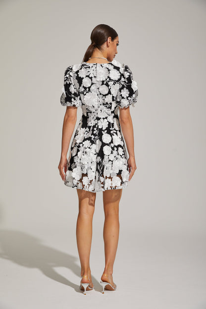 Johanna Bloom Puff - Kol Mini Elbise