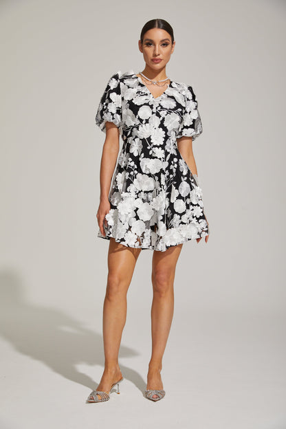 Johanna Bloom Puff - Kol Mini Elbise