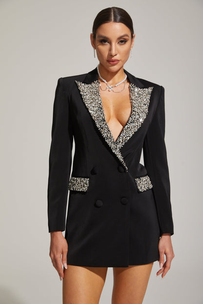 Josephine Süslemeli Çift Yaka Blazer