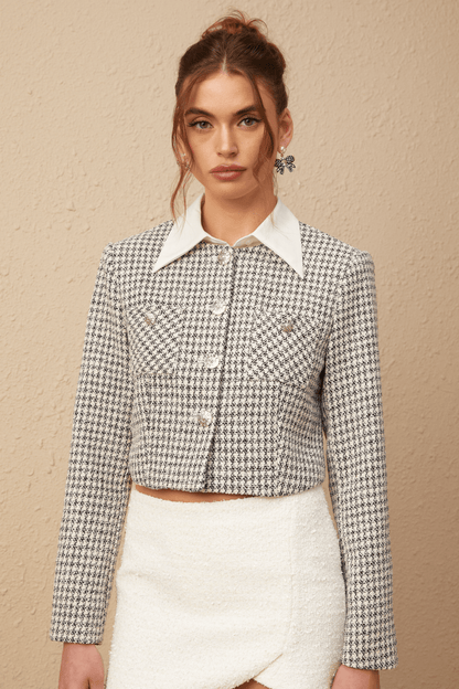 Heritage Charm Kareli Kısa Ceket