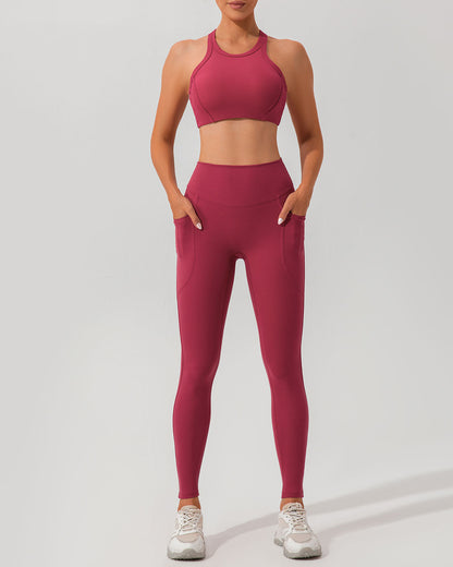 Kırmızı I-Back Yoga Atlet