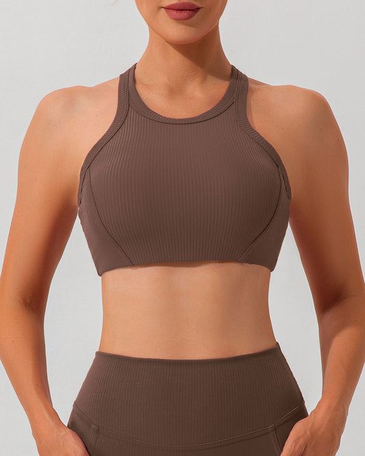 Kahverengi I-Back Yoga Atlet