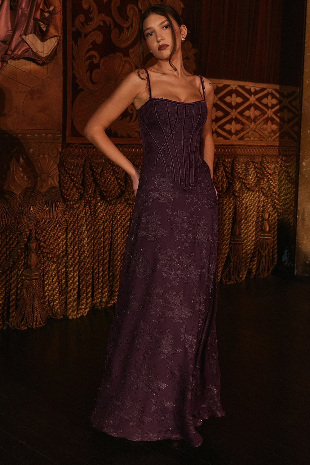 Isolde Lurex Maxi Elbise