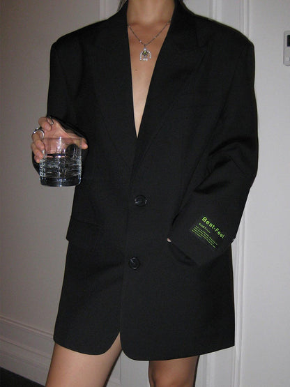 Antrasit Oversize Blazer Ceket