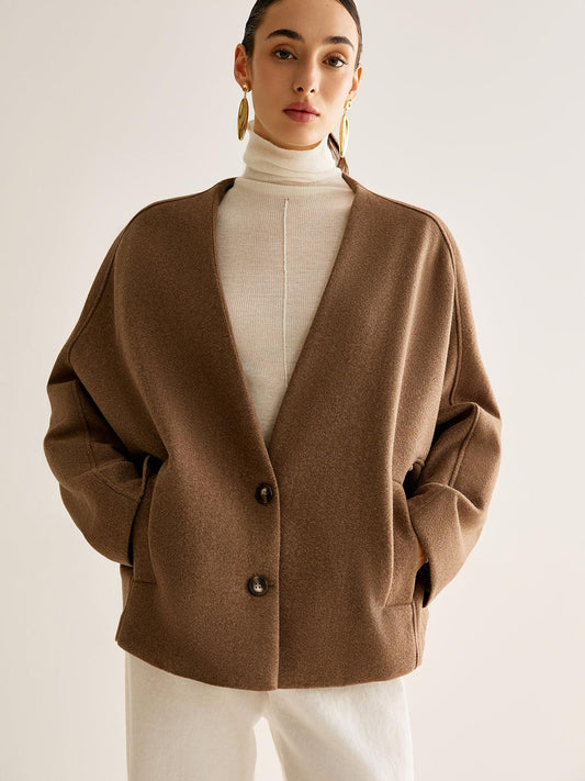 Mocha Essence Wool Ceket