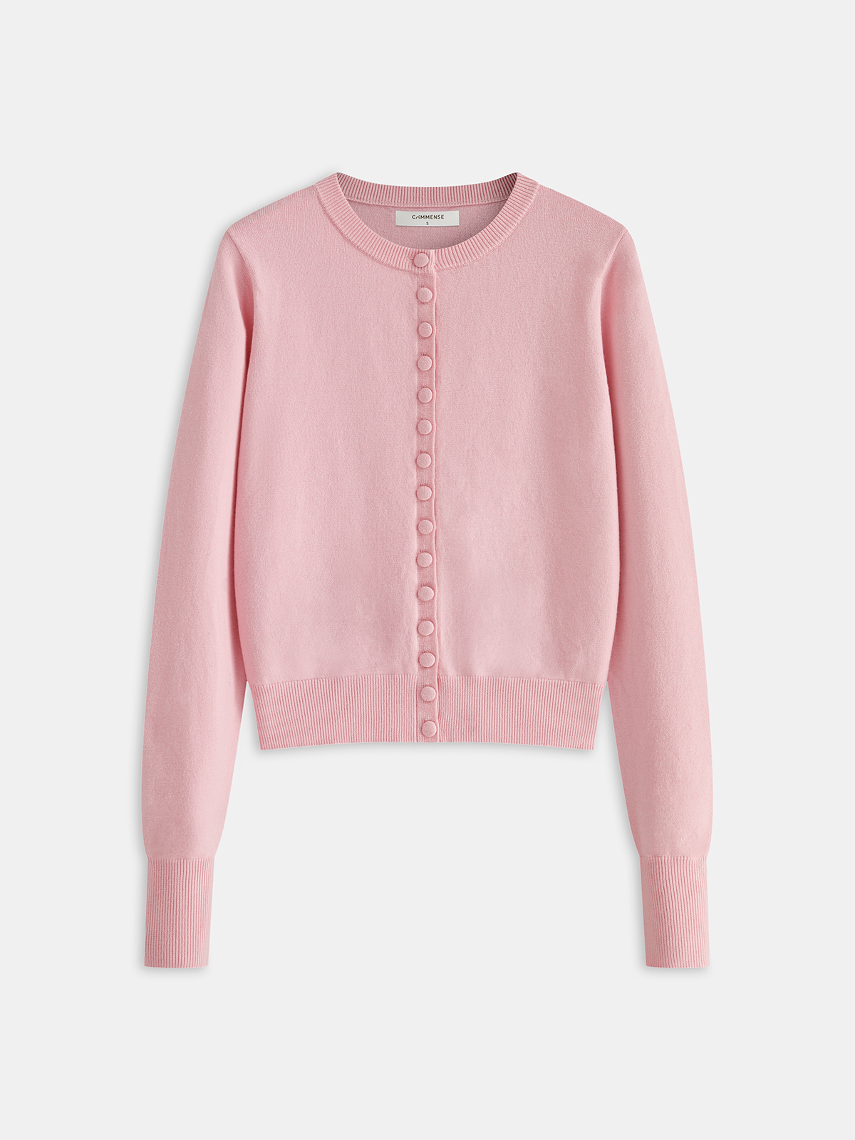 Powder Pink Button Knit Hırka