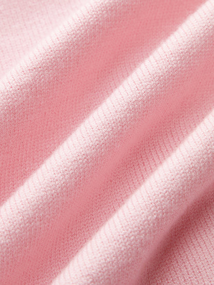 Powder Pink Button Knit Hırka