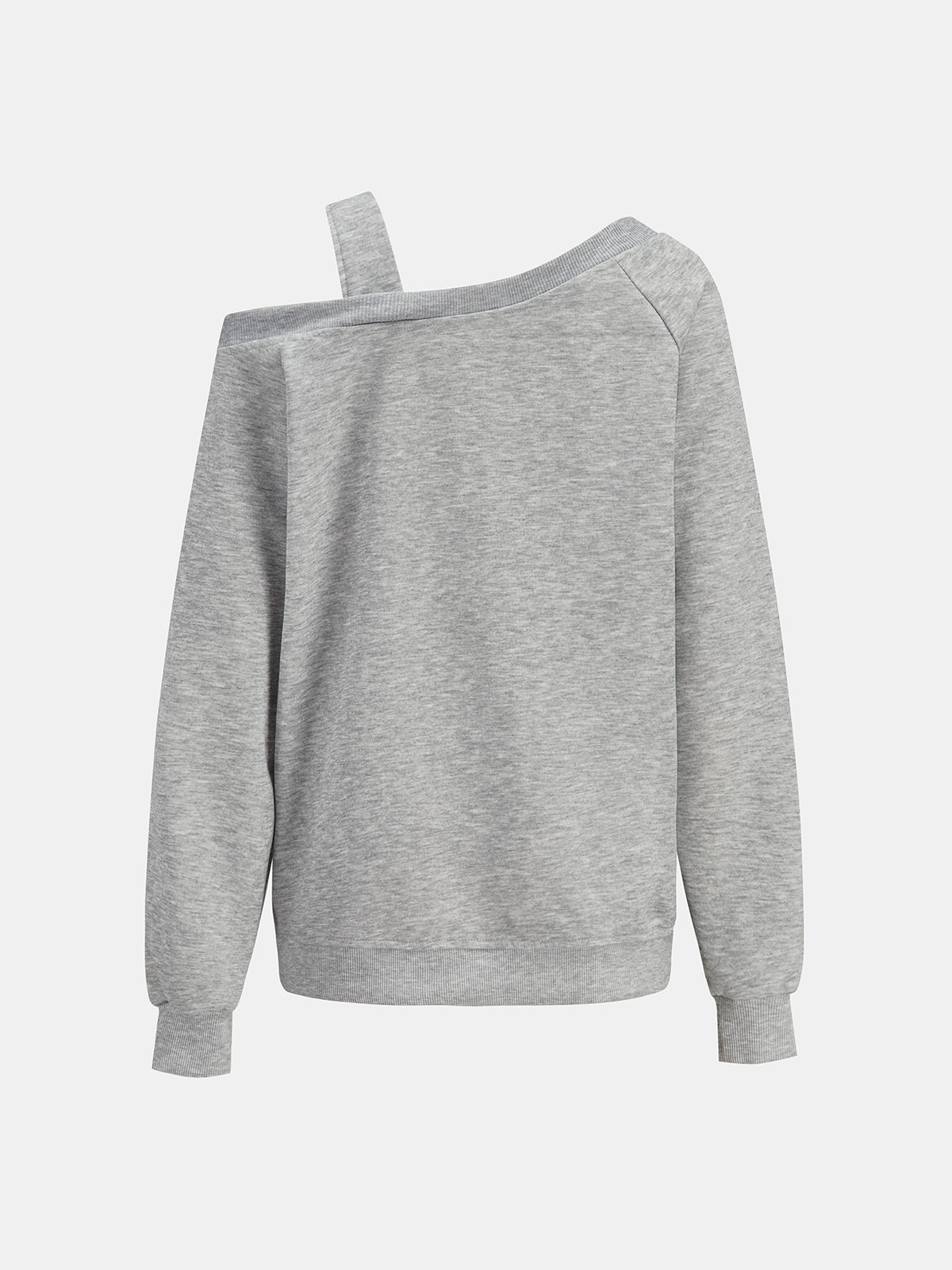 Gri Tek Omuz Sweatshirt