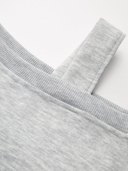 Gri Tek Omuz Sweatshirt