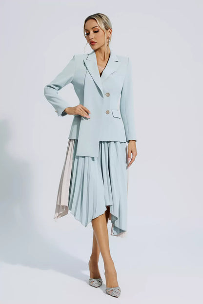 Blaire Gri Kıvrımlı Blazer Takımı