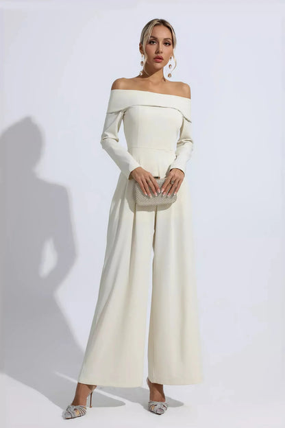 Cassidy Kayısı Omuzdan Askılı Drape Tulum