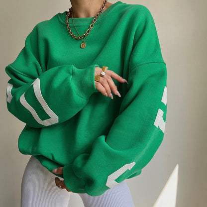 Bej Oversize Kol Detaylı Sweatshirt