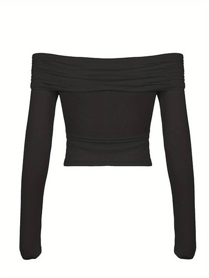 Siyah Off-Shoulder Fit Body