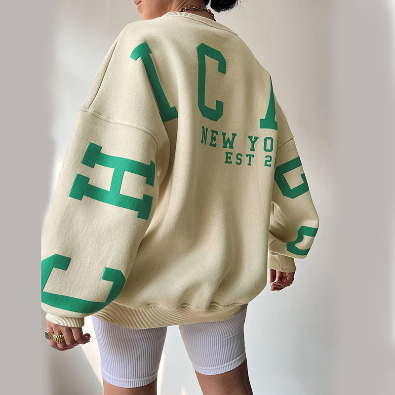 Bej Oversize Kol Detaylı Sweatshirt
