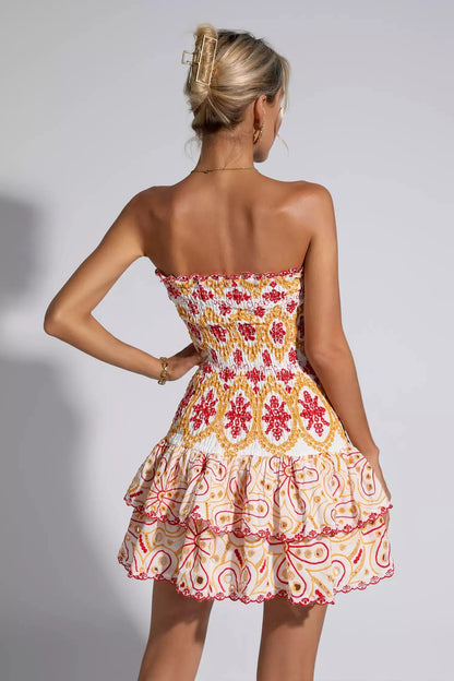 Rosemary Ruffle Mini Elbise