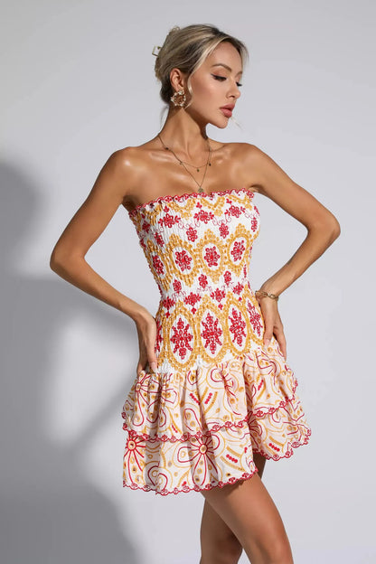 Rosemary Ruffle Mini Elbise