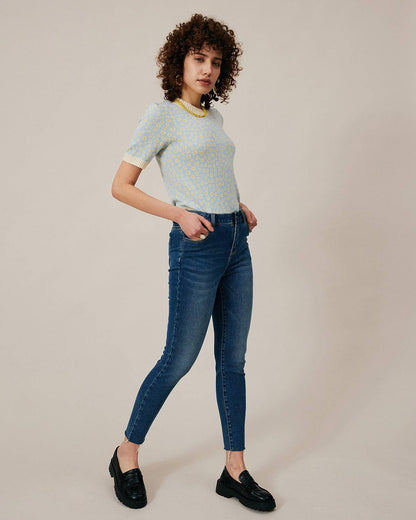 Premium Kumaştan Yüksek Bel Skinny Jean