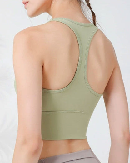 Yeşil I-Back Yoga Atlet - Hafif Destek