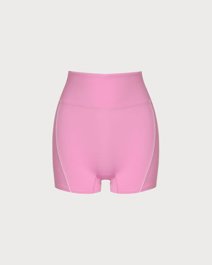 Pembe Yüksek Esnek Yoga Pantolonu