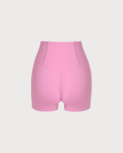 Pembe Yüksek Esnek Yoga Pantolonu