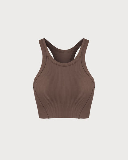 Kahverengi I-Back Yoga Atlet