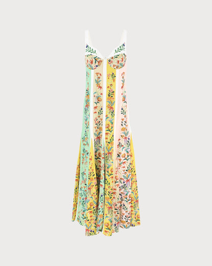 Floral A-Line Slip Maxi Dress