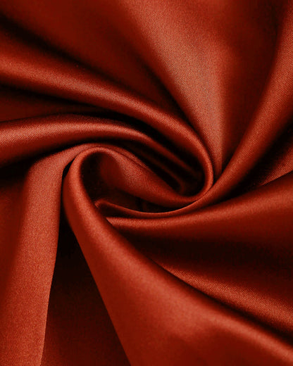 Brick Red Satin Slip Maxi Dress