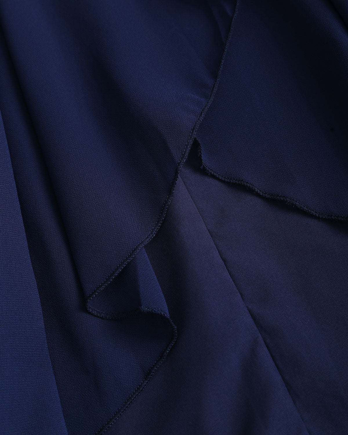 Navy V Neck A-Line Ruffle Maxi Dress